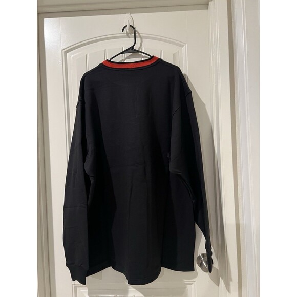 Vintage Kani Jeans Crewneck Pullover Sweatshirt 90s Embroidered Men’s Black 4X - Picture 8 of 11